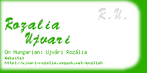 rozalia ujvari business card