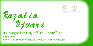 rozalia ujvari business card